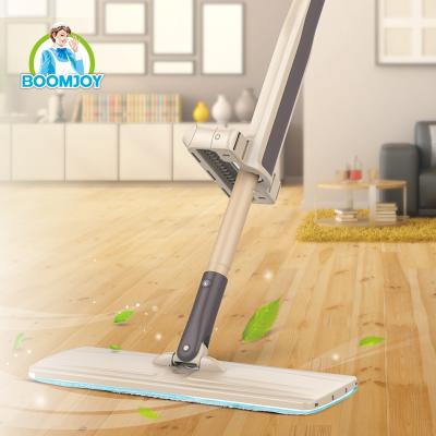 China Newest Sustainable Boomjoy Household Floor Dust Remover Microfiber Pad Built-in Flat Water Jet Mop for sale