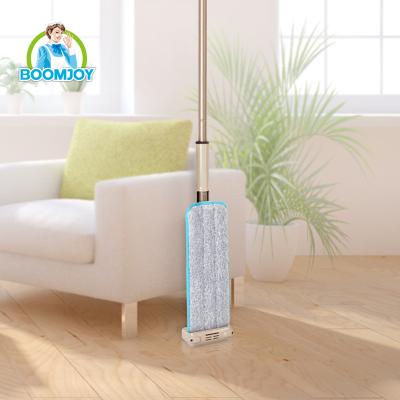 China Boomjoy FC-44 Flat Mop Compression Floor Cleaning Sustainable Hand-Wash Free Auto Mop With 2 Microfiber Mop Refills. for sale