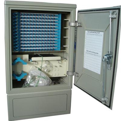 China FTTX 48 96 144 288 576 Outdoor Core Fiber Optic Distribution Cabinet ODF Wall Mounted Cabinet for sale