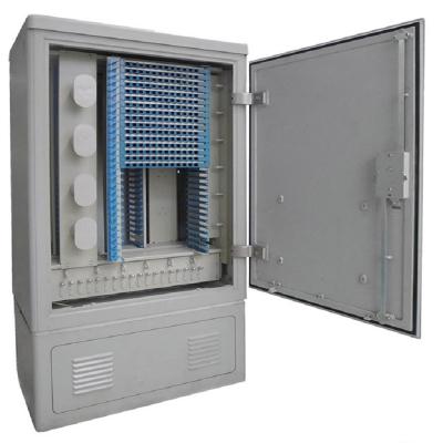 China Outdoor 144 Core FTTX 96 Network Storage Fiber Optic Outdoor Distribution Cross Connect Cabinet for sale