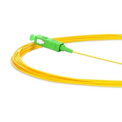 China LSZH High Quality Singlemode PVC/SC APC 0.9mm G652D Simplex Fiber Optic Pigtail for sale