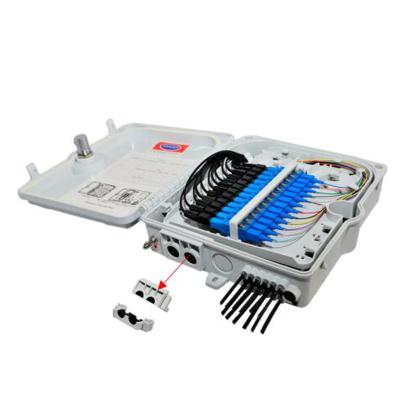 China SC/APC or SC/UPC ABS Material SC APC UPC IP65 12 Core Wall Mounting Fiber Optic Distribution Box for sale