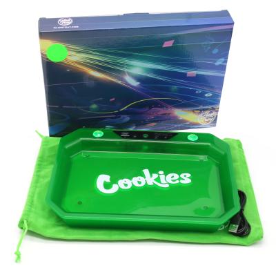 China Wholesales Plastic Marquee Led Tray Smoking Rolling Light Up Tray Plastic Tray EKJ for sale