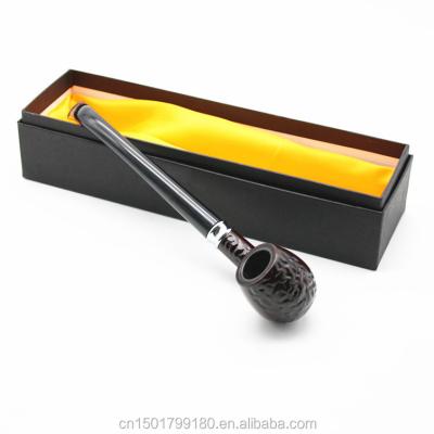 China Wholesale Black EKJ-651M 245MM Durable Resin Tobacco Wooden Pipe Cigar Holder Filter Smoking Pipe for sale