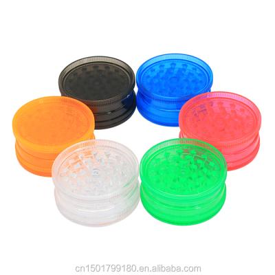 China Plastic GRP002 3 Layers 60mm Sharp Tooth Plastic Herb Grinder EKJ SuL-42 Smoking Grinder Multi Colors Weed for sale