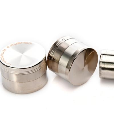 China Zinc Alloy Classic 40MM 50MM 52MM 55MM 4 Parts Metal Spice Grinder Multicolor Custom Tobacco Herb Grinder for sale