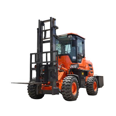 China Garment Shops Wholesale Price 3.5ton Forklift Mini Off-Road Terrain Forklift for sale