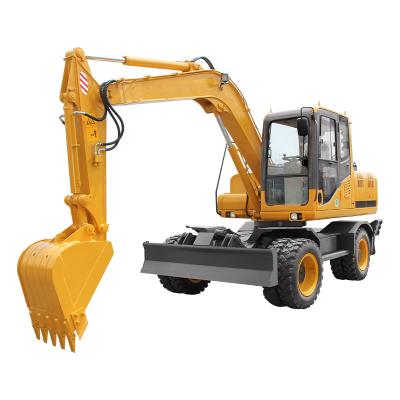 China Building Material Stores Factory Outlet 8ton Cheap Wheel Hydraulic Excavator Small Wheel Excavator for sale