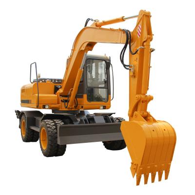 China Building Material Stores Factory New Wholesale 8ton Wheel Excavator Hydraulic Wheel Excavator for sale