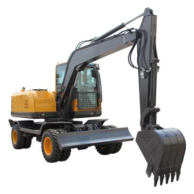 China High Quality Construction Material Stores 8ton 9.5ton Excavator On Wheels Hydraulic Wheeled Excavator for sale