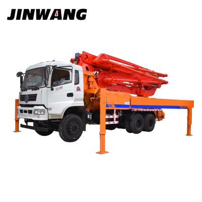 China Five-section arm boom truck mouted hydraulic concrete pump truck for construction Dongfeng / Shaanxi automobile for sale