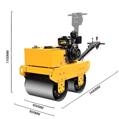 China New mini tandem 600mm hand held road roller price for sale in India CHANGFA 178F for sale