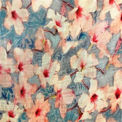 China New fashion sustainable ramie tencel digital printing fabric for sale