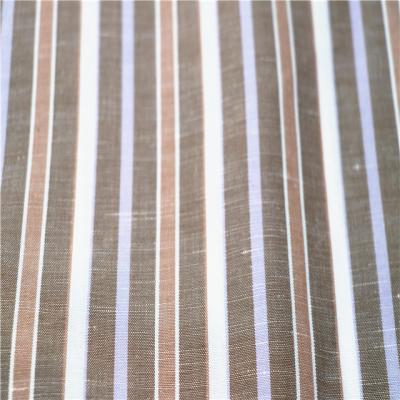 China Sustainable most popular woven yarn dyed tencel fabric linen clothing for sale