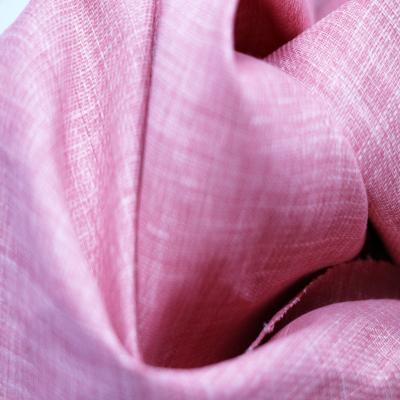 China Plain fabric with top coating design 100% linen fabric with special coating for sale