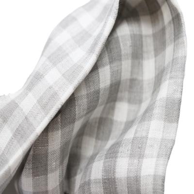 China 2020 100% viable linen fabric for shirt yarndyed check fabric for sale