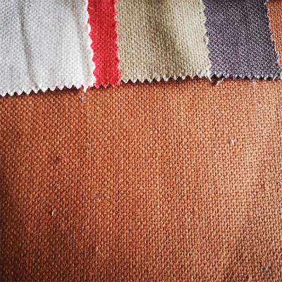 China 320g 100% Sustainable Heave Linen Fabrics For Home Sofa And Cloth Bag for sale