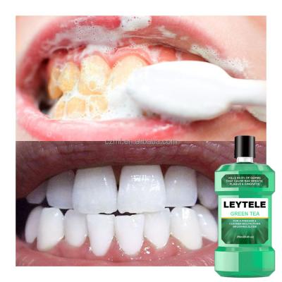 China Private Label Mouthwash Products Alcohol Free 250ML Natural Organic Teeth Whitening Oral Care Cleans Your Teeth Green Tea Mouthwash for sale