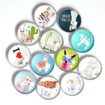 China Shape Factory Customized Marbled Round Customized Crystal Glass Fridge Magnets for sale