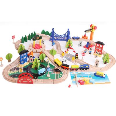 China Wholesale Eco-Friendly Electric Train Building Block Set Cartoon Learning Educational Games Toys for sale