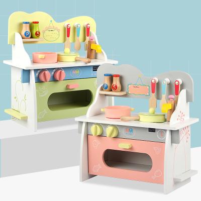 China Eco-Friendly Eco-Friendly Kids Play House Simulation Meal Cooking Dishes Small Wooden Colorful Kitchen Play Set Toys For Children for sale