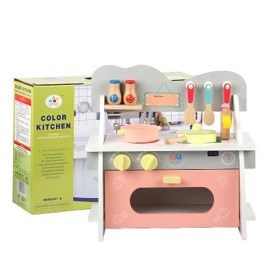 China Trendy Eco-Friendly New Kids Toys Custom Made Girls Cooking Play Kitchen Wooden Toy For Kids for sale