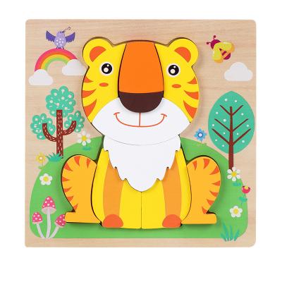 China Eco-Friendly Factory Sales Diy Toy Animal Wooden Mini Puzzles Direct Educational Eco-Friendly for sale