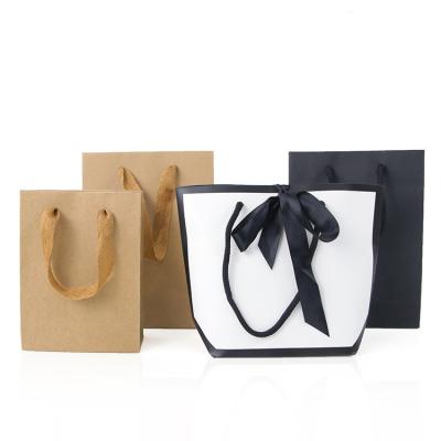 China Recyclable Customized Small Paper Gift Bags Fashion White Custom Gift Bags With Logo Cardboard Eco - Friendly Paper Gift Bag for sale