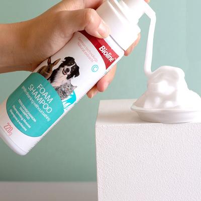 China OEM Viable Organic Private Label Pet Natural Dog Shampoo For Dog And Cat Bath Soap Rinse Free Foam Shampoo Pet Shower Gel for sale