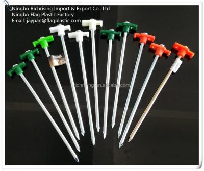 China Durable Promotional Steel Tent Stakes Pegs For Outdoor Camping for sale