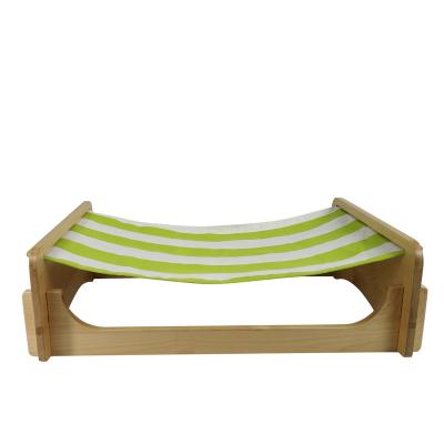 China Sustainable Pet Play Furniture Four Rest Seasons Pet Products Wood Swing Cat Cradle Bed Cat Hammock for sale