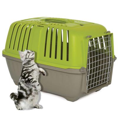 China Sustainable Hot Sale Dog Transport Box Airline Approved Pet Cat Carrier Bag Plastic House Pet Cage for sale