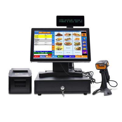 China Metal 15 Inch Touch Screen POS System All In One Point Of Sale System Touch Screen Cash Register for sale