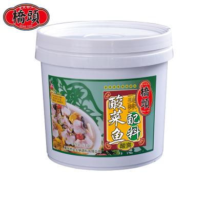 China Qiaotou Bottled Condiment Boiled Fish With Pickled Cabbage And Chili Suancaiyu 5kg for sale