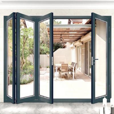 China Modern Balcony Waterproof Folding Glazing Door With Color Optional for sale