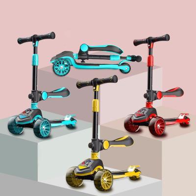 China Handlebar Adjustable Height 2 In 1 Kick Scooter For Kids With Removable Seat For Three Wheel Kids Scooter for sale