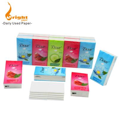 China Ultra Soft Extra Soft Custom Printed Pocket Tissue Color Facial Tissue for sale