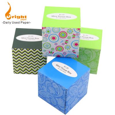 China Ultra Soft Wholesale Small Cube Box 2 Ply Facial Tissue for sale