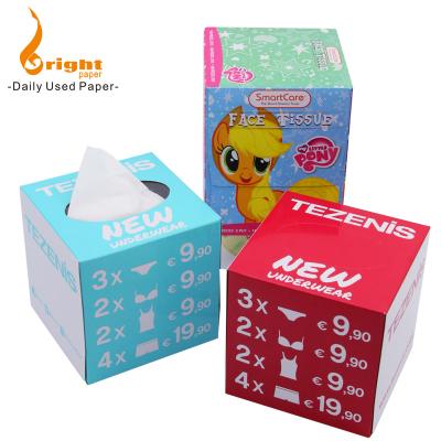 China 2 Ply Ultra Soft Customized Square Facial Tissue Box Paper for sale