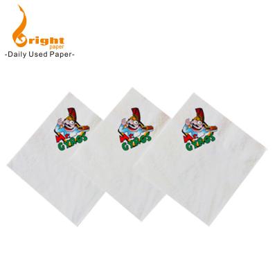 China OEM Color Printing White Or Custom Printed Napkins And Napkins With Logo 30cmx30cm 250sheets/bag 1/4folded for sale