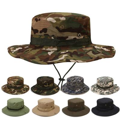 China Plush Bucket Hats With Wide String Brim Increasing Fisherman UV Sun Protection Safari Unisex Fishing Boonie for sale