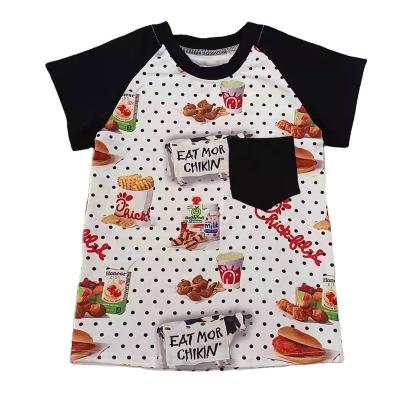 China Sustainable Wholesale Custom Neutral Infant Shirt Sleeve Children's Rotator Shirt for sale