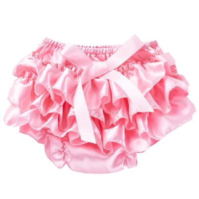 China Best Selling Infant Toddler Breathable Baby Girl Kid Shorts Pants Ruffle Ruffle Underwear Diaper Pink Baby Star Ruffle Bloomer for sale