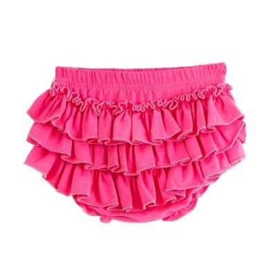 China 100%cotton baby diaper anti-static coves ruffle infant short solid cute baby bloomer tutu pp hot sale for sale