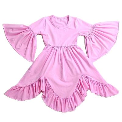 China 2019 Kids Latest Fashion Milk Breathable Silk Girls Dress Cotton Kids Clothes Girls Dancing Pretty Animal Designs Ruffle Dress for sale