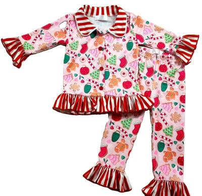 China Wholesale Comfortable Breathble Drop Girls Boutique Baby Clothing Set Spring Kids Wear Clothes Sets Cotton Children Ruffles Set Reglan for sale