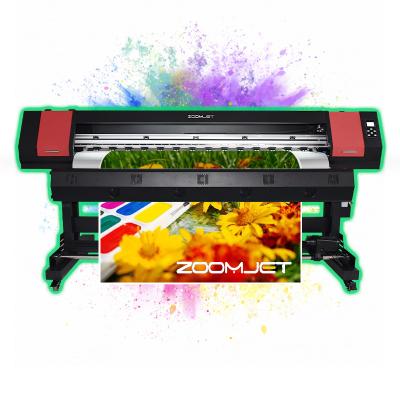 China Factory Zoomjet Xp600 Printhead 1.6m 1.8m Vinyl Wrap Flex Banner Poster Wallpaper Outdoor Printing Machine Eco Solvent Printer for sale