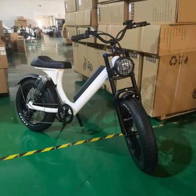 China 2021 new arrival aluminum alloy 6 speed 45km/h 48v 15ah 350w 500w 20 inch tire mtb electirc bicycle fat hid battery electric for sale