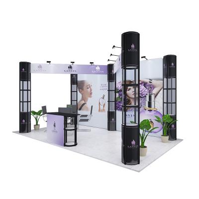 China Portable Aluminum Folding Exhibition Stand 20ft Trade Show Booth, Aluminum Frame Backdrop Booth, Portable Booth for sale