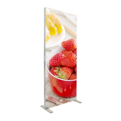 China Mobile phone stores / brand clothing stores / retail markets / portable exhibitions led free standing outdoor advertising light box 60 slim aluminum frameless for sale